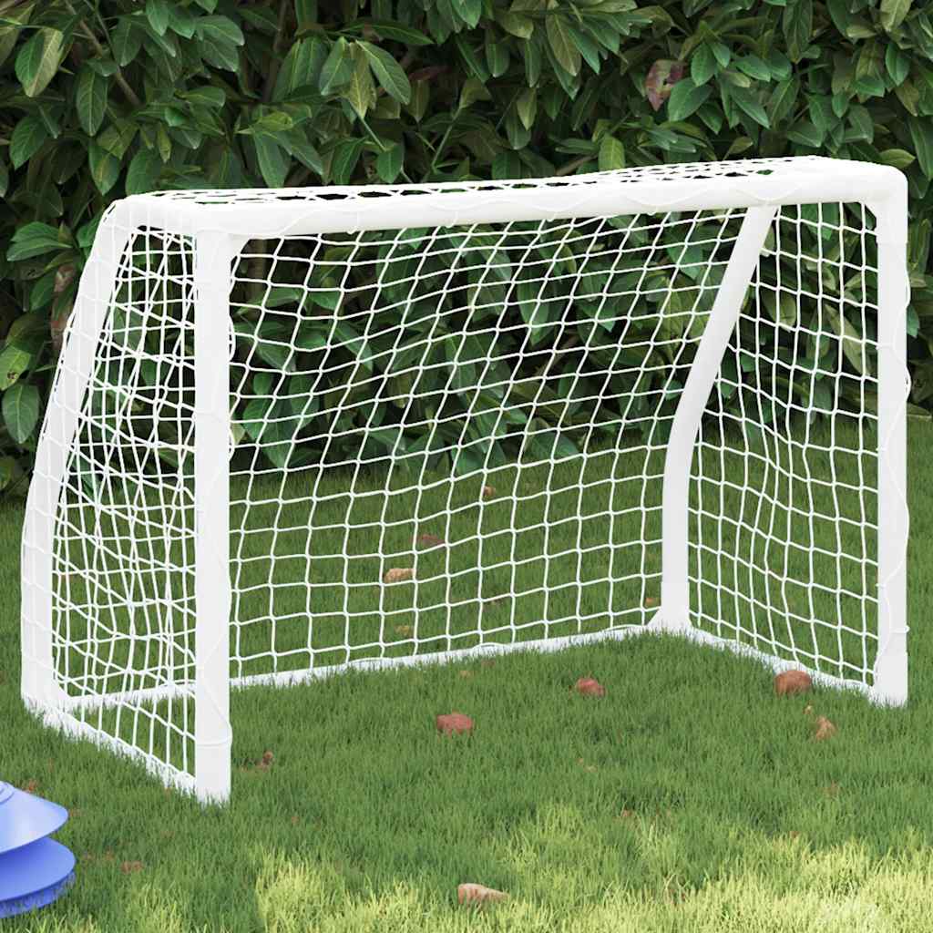 Fußballtore Für Kinder 2 Stk. Mit Ball Weiß 64X35X48 Cm Metall