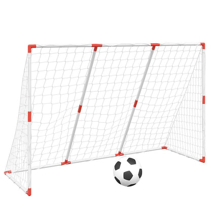 Fußballtor Für Kinder Mit Bällen 2-In-1 Weiß 184X64X124 Cm
