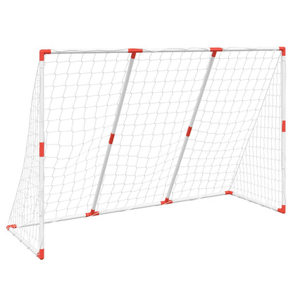 Fußballtor Für Kinder Mit Bällen 2-In-1 Weiß 184X64X124 Cm