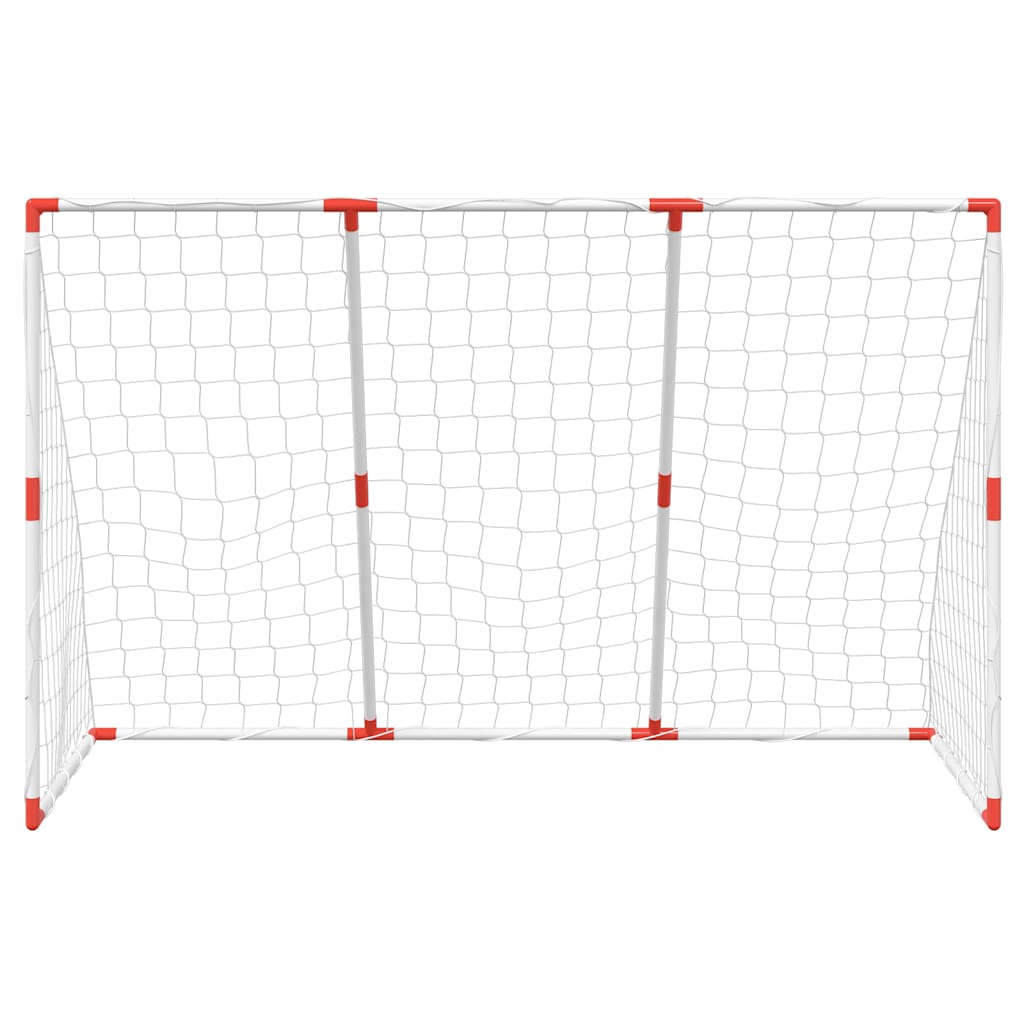 Fußballtor Für Kinder Mit Bällen 2-In-1 Weiß 184X64X124 Cm