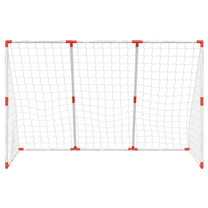 Fußballtor Für Kinder Mit Bällen 2-In-1 Weiß 184X64X124 Cm
