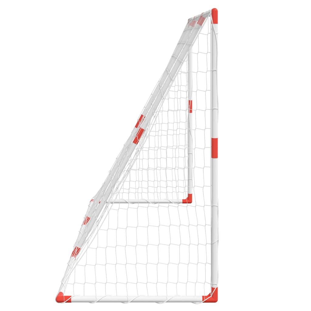 Fußballtor Für Kinder Mit Bällen 2-In-1 Weiß 184X64X124 Cm