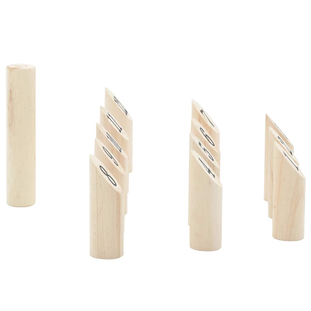 13-Tlg. Kubb-Spielset Mit Tragetasche Massivholz Kiefer