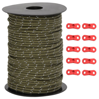 Zeltleine Reflektierend Mit Seilspannern 50 M