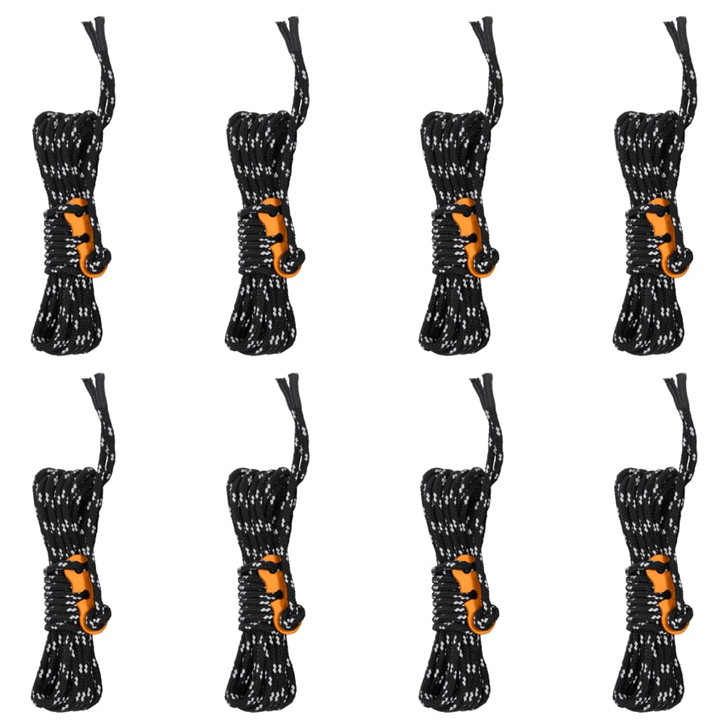 Zeltleinen Mit Seilspannern 8 Stk. Reflektierend 4 M 4 Mm