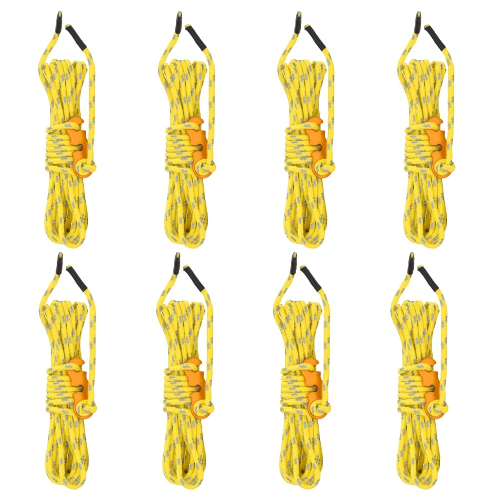 Zeltleinen Mit Seilspannern 8 Stk. Reflektierend 4 M 4 Mm