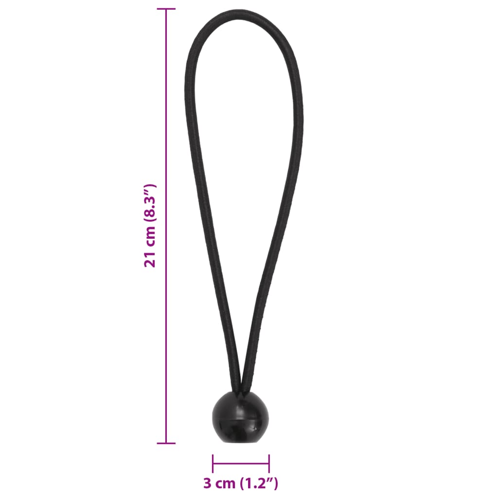 Spanngummis Mit Kugeln 25 Stk. 21 X 0,5 Cm