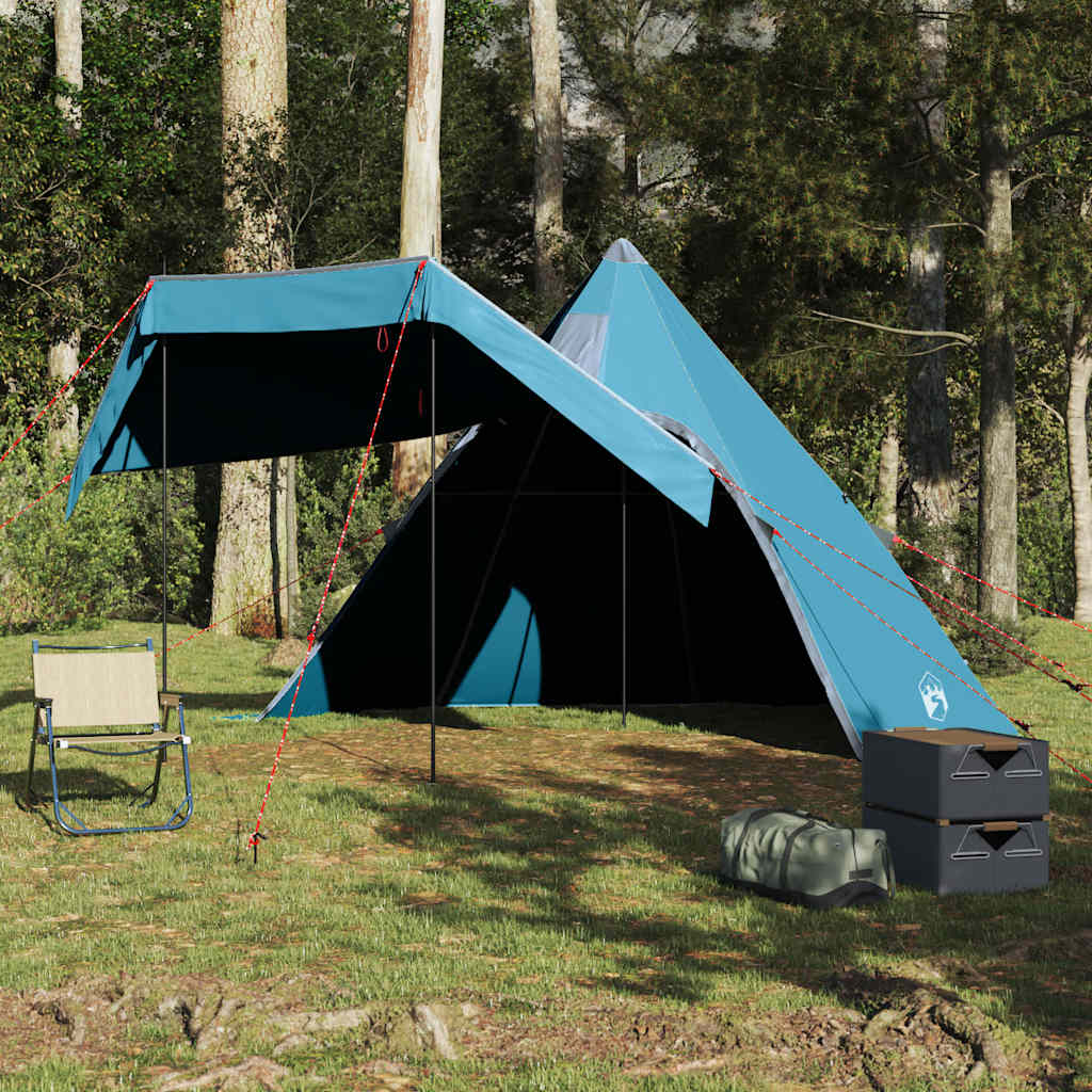 Tipi-Campingzelt 5 Person Wasserdicht Blau