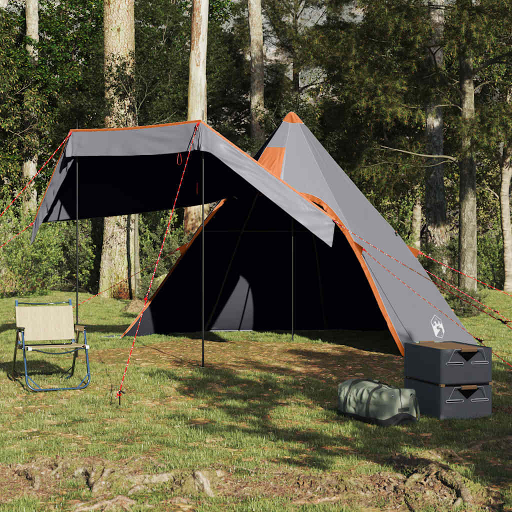 Tipi-Campingzelt 5 Personen Wasserdicht Grau