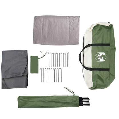 Tunnel-Familienzelt 6 Personen Wasserdicht Grün