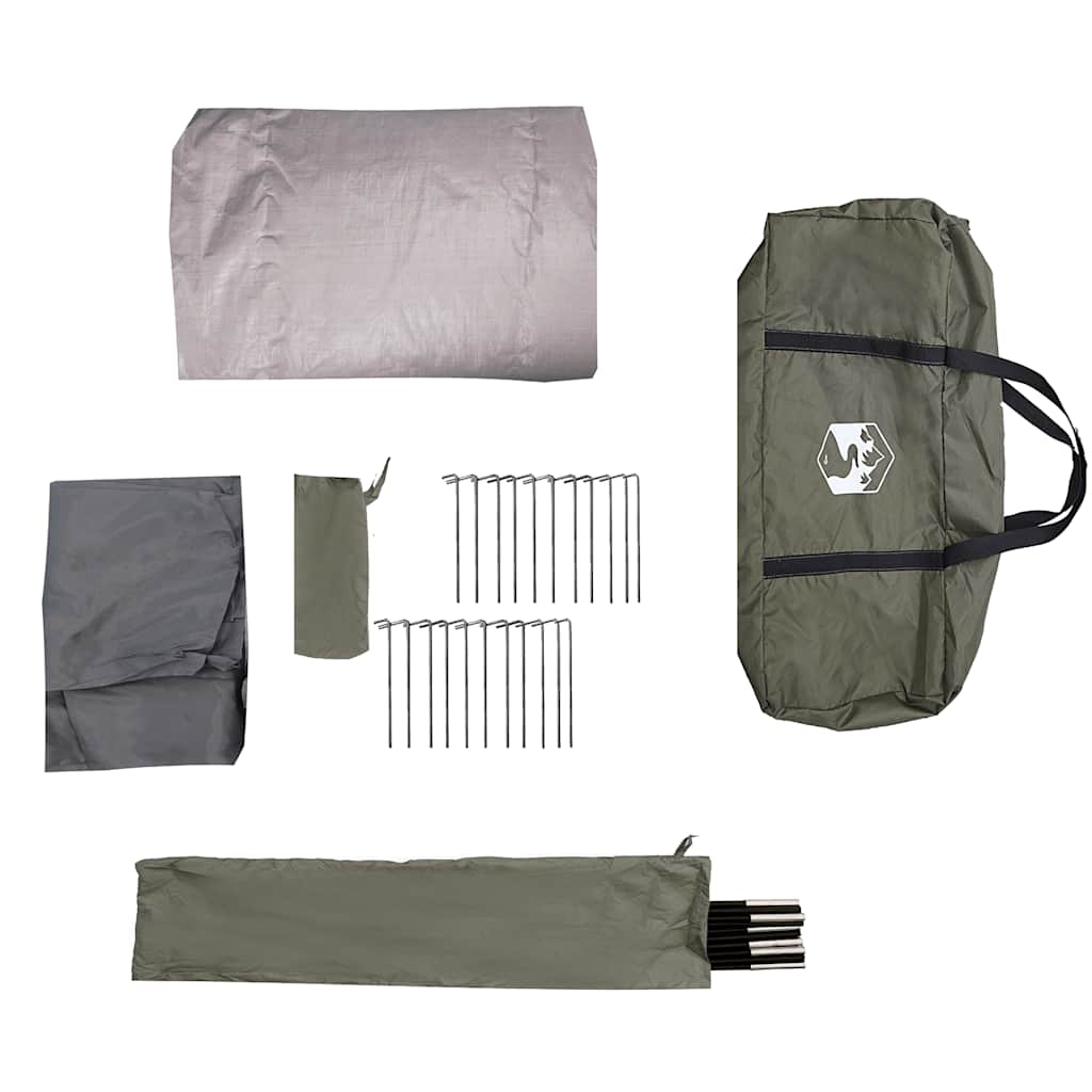 Tunnel-Familienzelt 6 Personen Wasserdicht Olivgrün