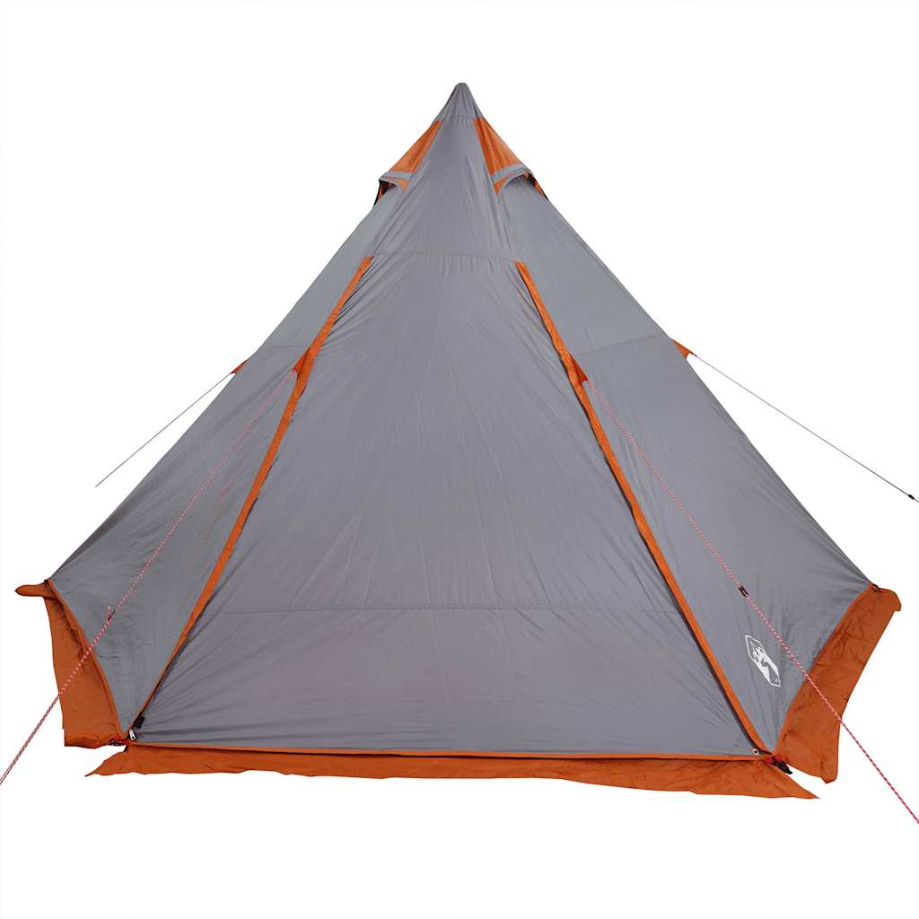 Tipi-Familienzelt 6 Personen Und Orange Wasserdicht Grau