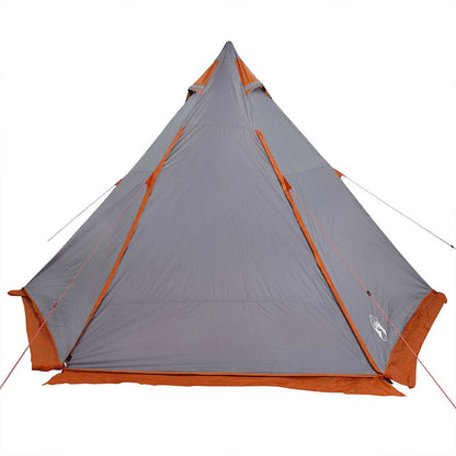 Tipi-Familienzelt 6 Personen Und Orange Wasserdicht Grau