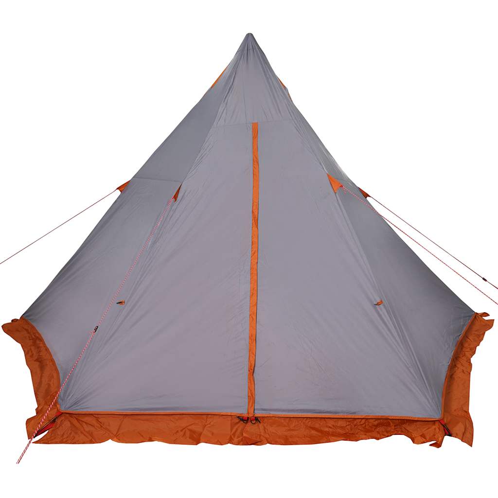 Tipi-Familienzelt 6 Personen Und Orange Wasserdicht Grau