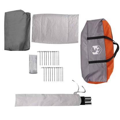 Tipi-Familienzelt 8 Personen Wasserdicht Grau Und Orange