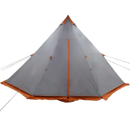 Tipi-Familienzelt 8 Personen Wasserdicht Grau Und Orange