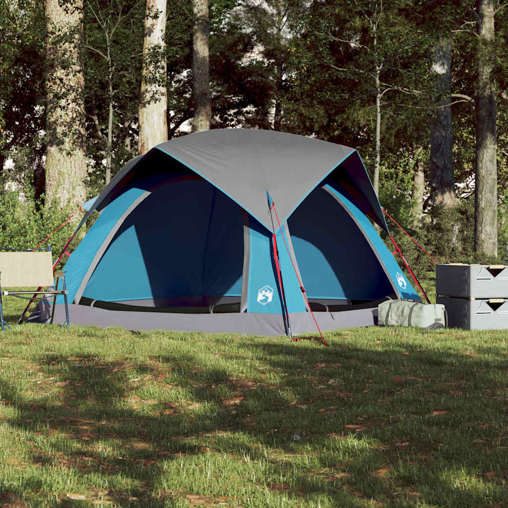 Campingzelt 4 Personen Wasserdicht Blau