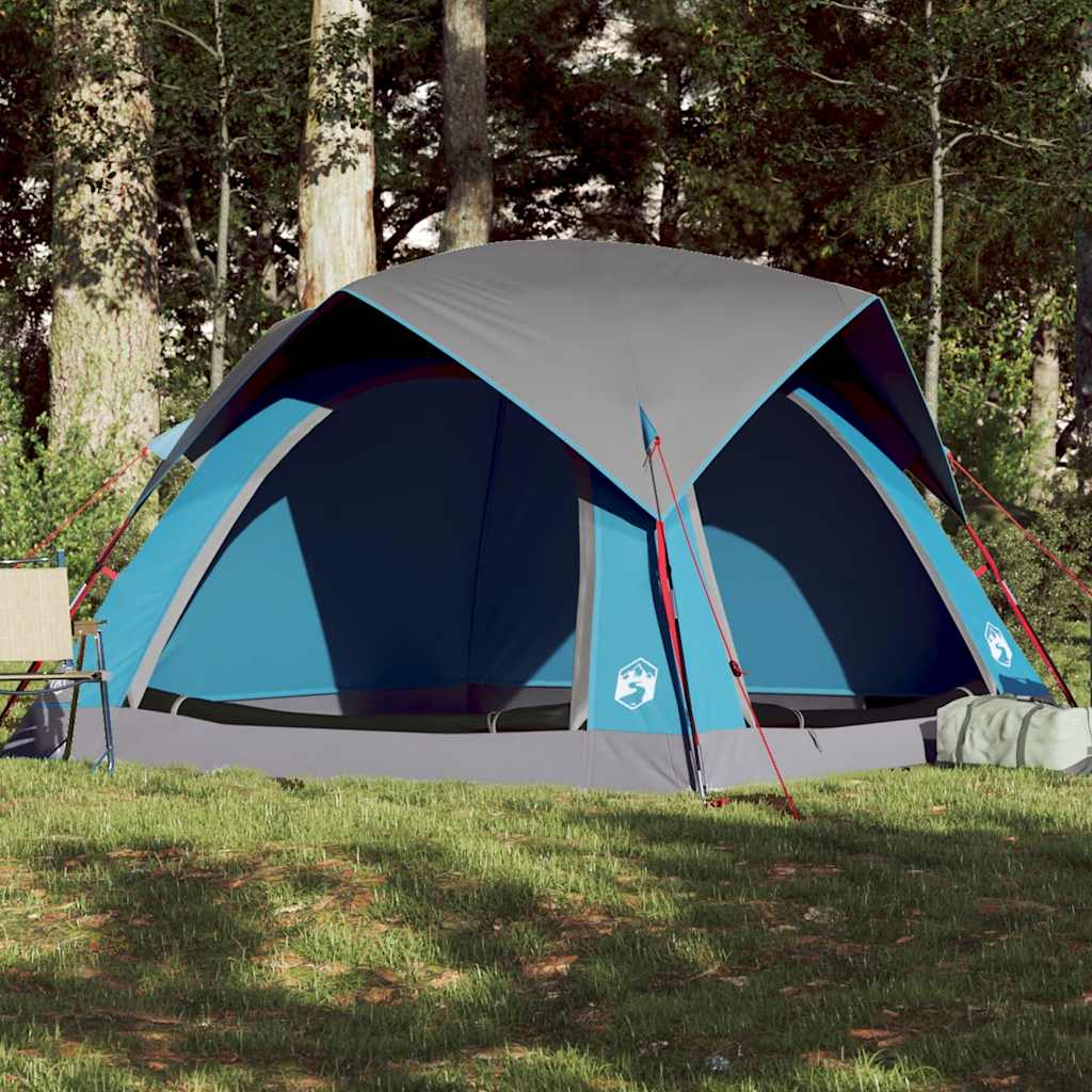 Campingzelt 4 Personen Wasserdicht Blau