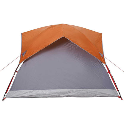 Campingzelt 4 Personen Wasserdicht Grau Und Orange