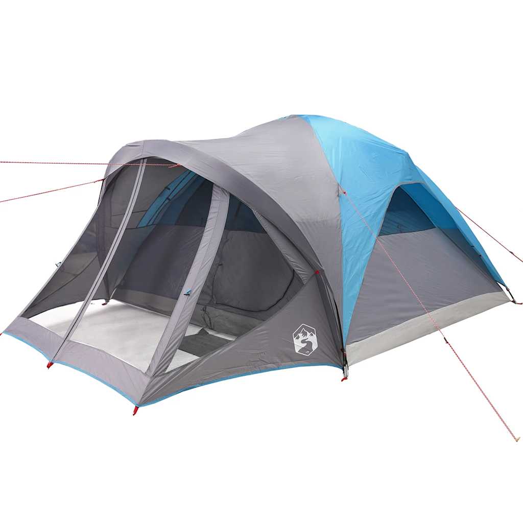 Tunnel-Familienzelt 6 Personen Wasserdicht Blau