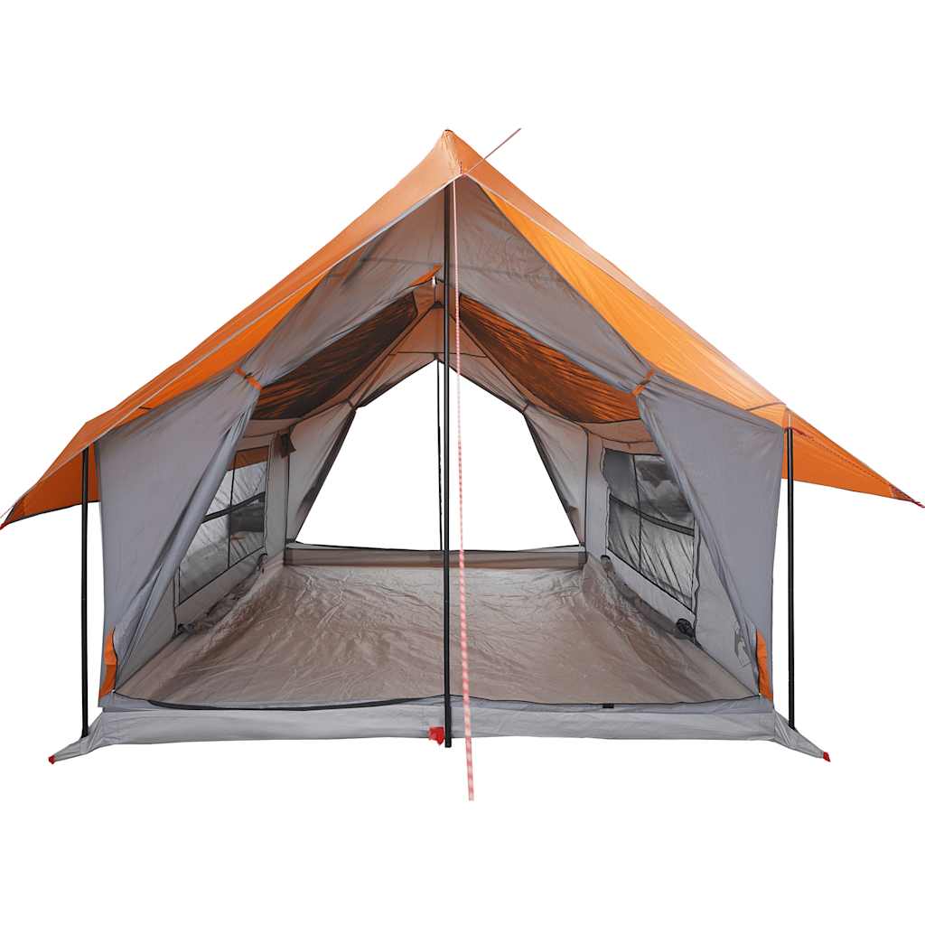 Campingzelt 5 Personen Wasserdicht Grau Und Orange
