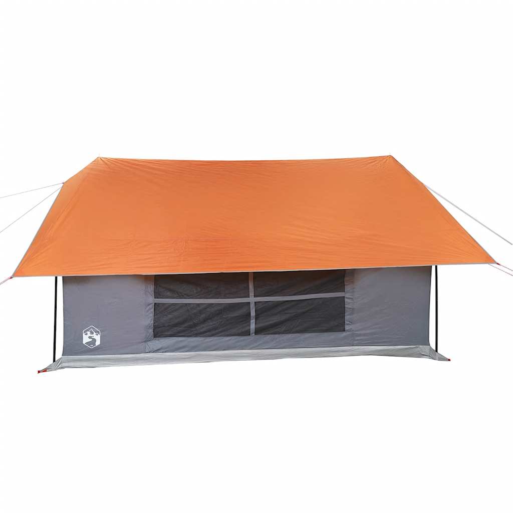 Campingzelt 5 Personen Wasserdicht Grau Und Orange
