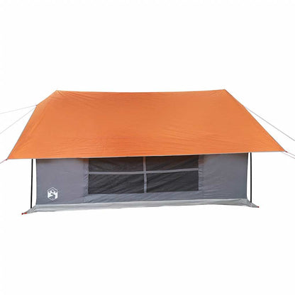 Campingzelt 5 Personen Wasserdicht Grau Und Orange