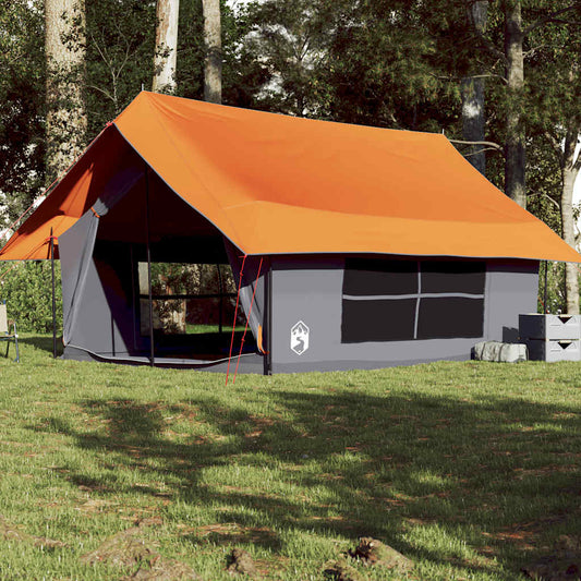 Campingzelt 5 Personen Wasserdicht Grau Und Orange