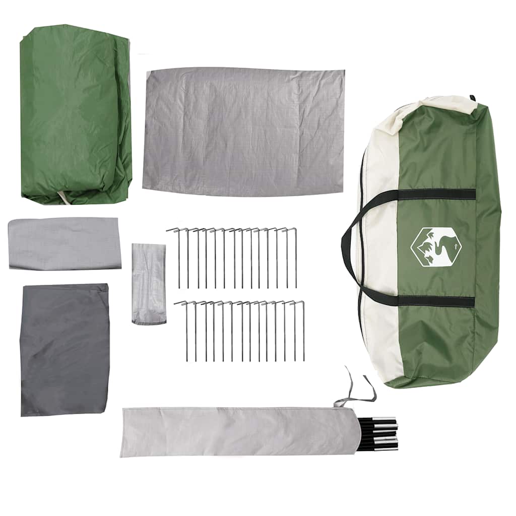 Tunnel-Familienzelt 8 Personen Wasserdicht Grün