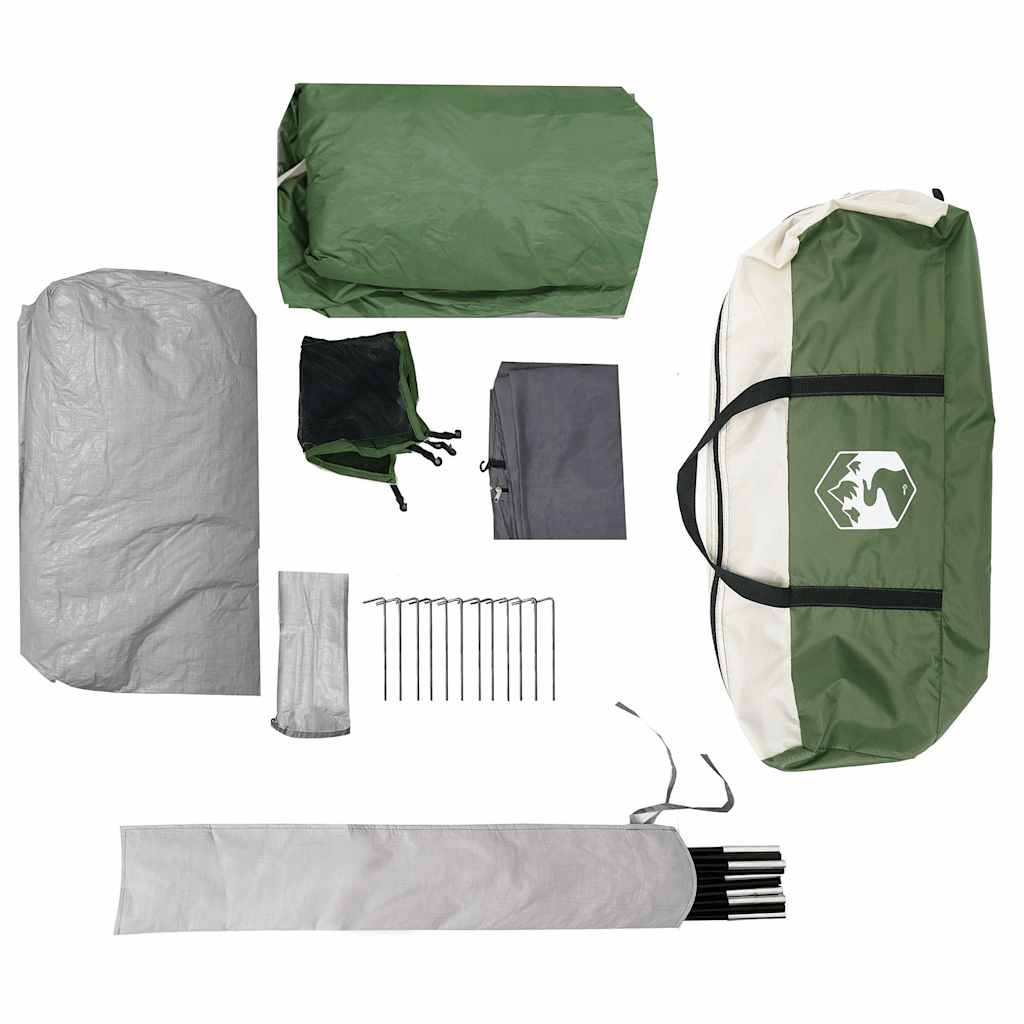 Tunnel-Familienzelt 8 Personen Wasserdicht Grün