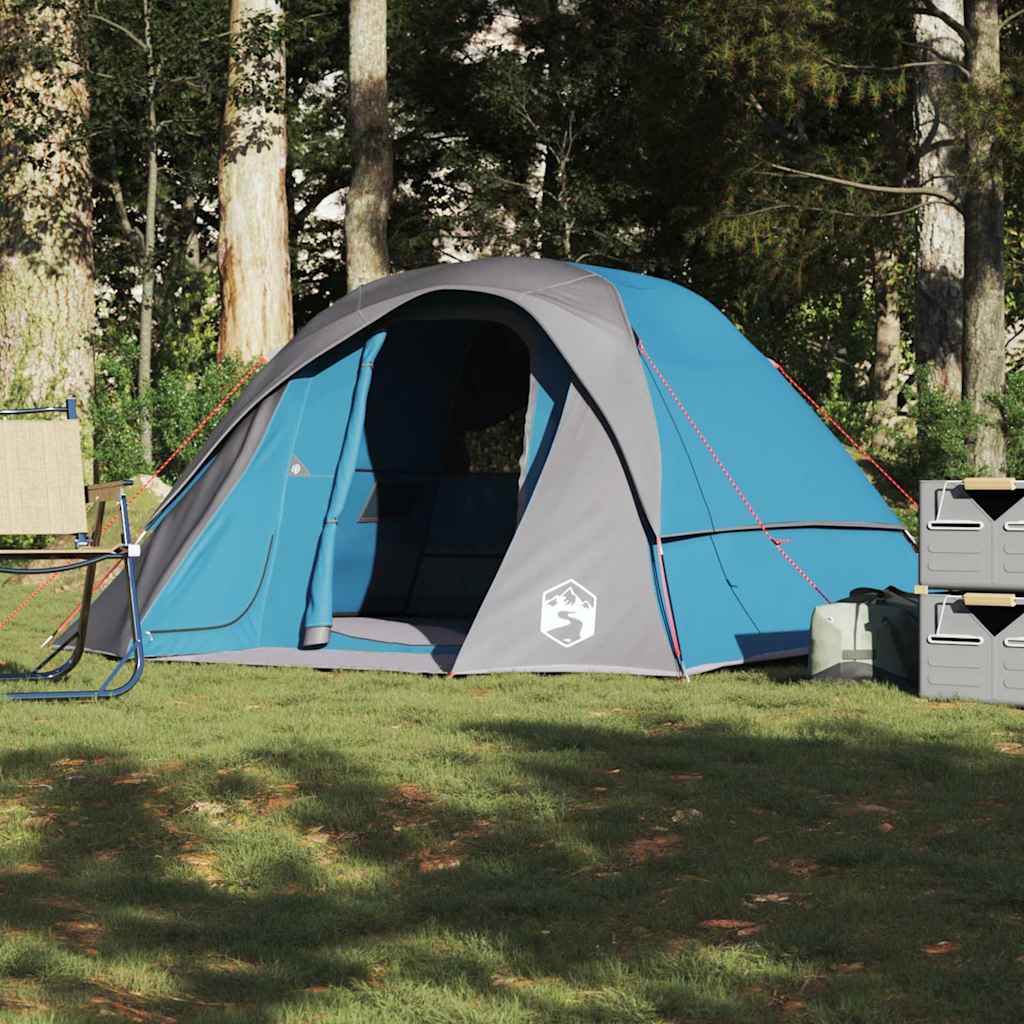 Campingzelt 4 Personen Wasserdicht Blau