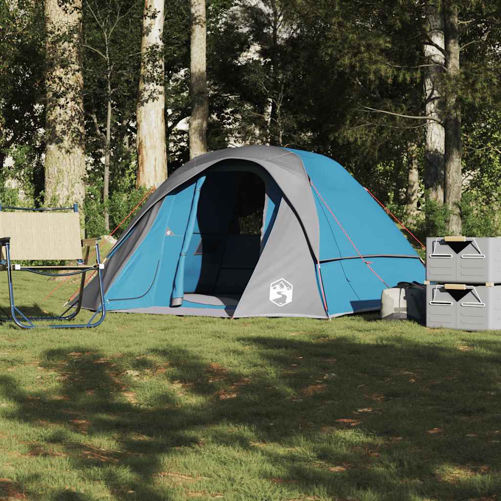 Campingzelt 4 Personen Wasserdicht Blau