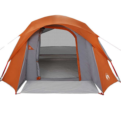Campingzelt 4 Personen Wasserdicht Grau Und Orange