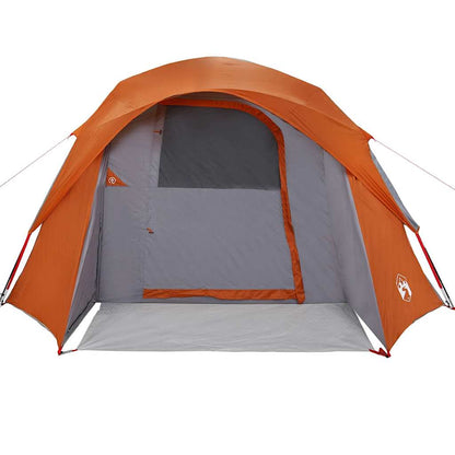 Campingzelt 4 Personen Wasserdicht Grau Und Orange