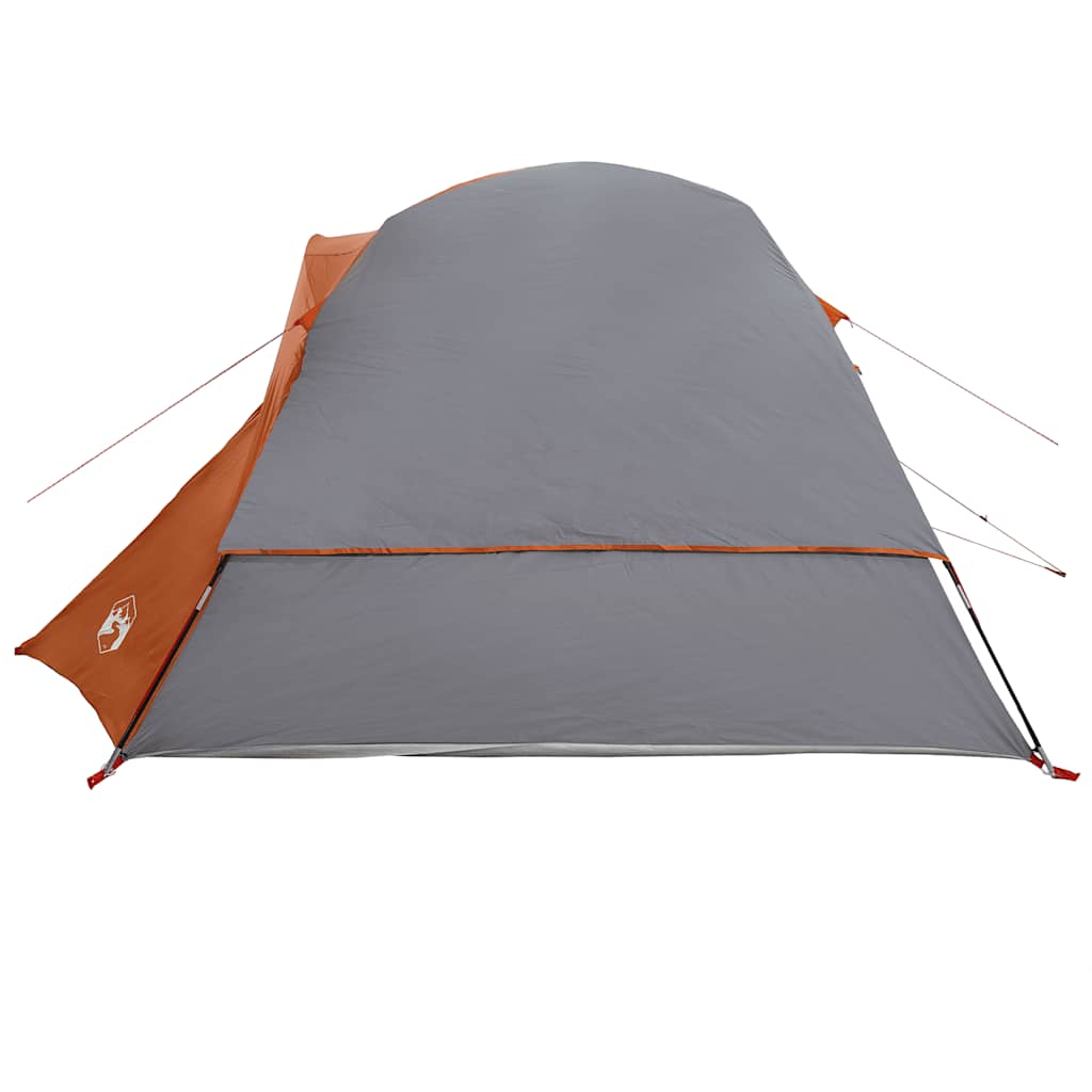 Campingzelt 4 Personen Wasserdicht Grau Und Orange