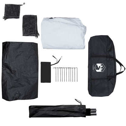 Campingzelt 4 Personen Weiß Verdunkelt Wasserdicht Weiße Verdunkelung