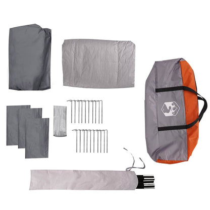 Campingzelt Mit Vorzelt 5 Personen Wasserdicht Grau Und Orange