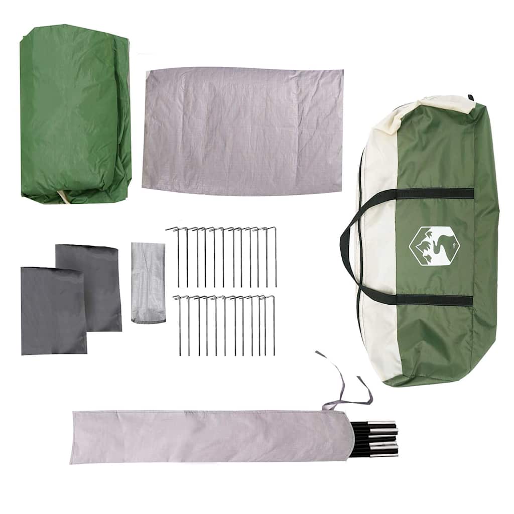 Familienzelt Mit Vorzelt 9 Personen Wasserdicht Grün