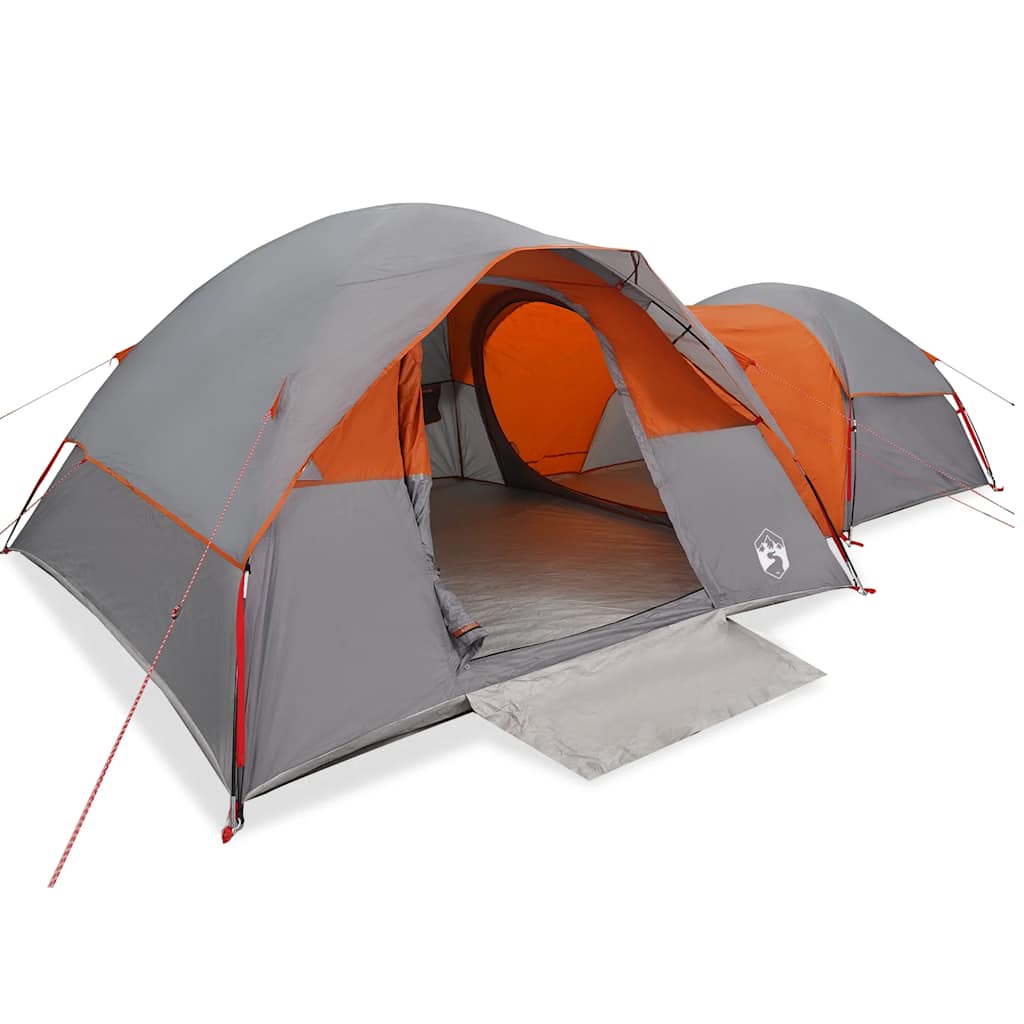 Campingzelt 5 Personen Wasserdicht Grau Und Orange