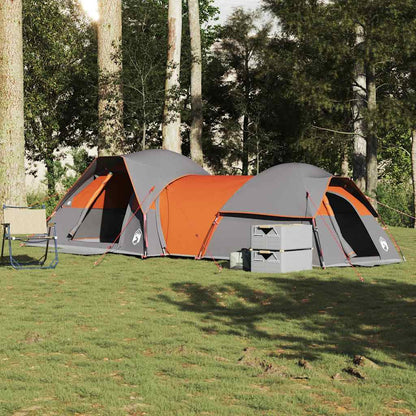 Campingzelt 5 Personen Wasserdicht Grau Und Orange