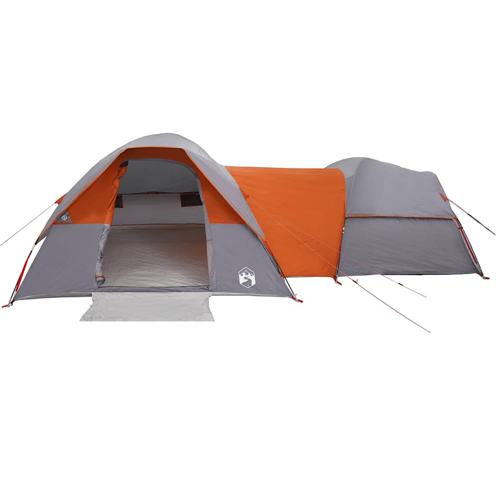 Campingzelt 5 Personen Wasserdicht Grau Und Orange