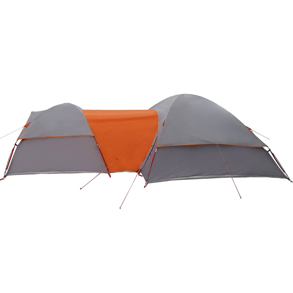 Campingzelt 5 Personen Wasserdicht Grau Und Orange