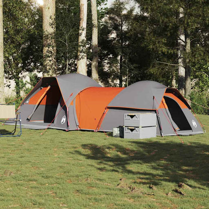 Campingzelt 5 Personen Wasserdicht Grau Und Orange