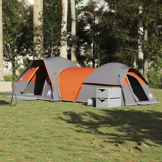 Campingzelt 5 Personen Wasserdicht Grau Und Orange