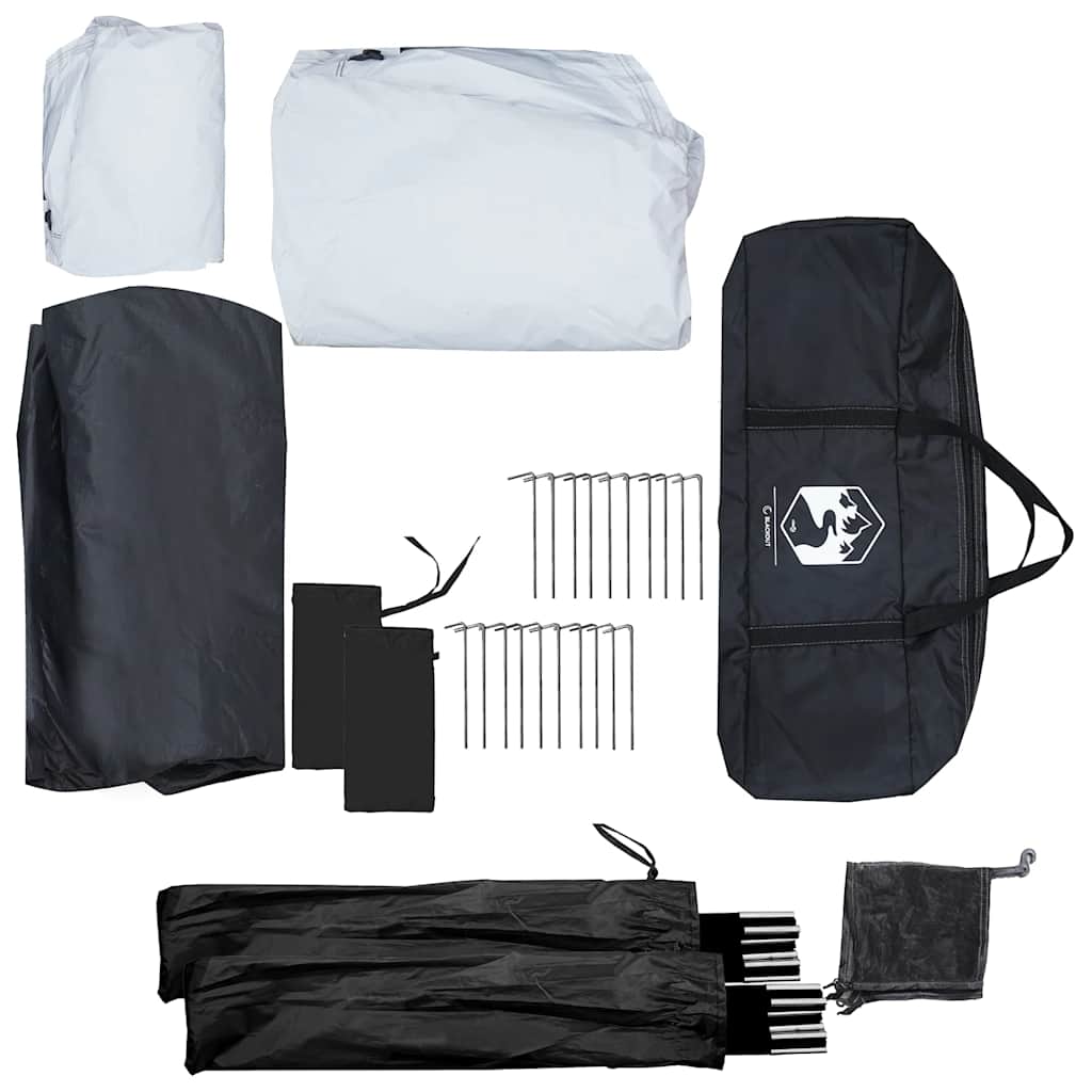 Campingzelt 5 Personen Weiß Verdunkelungsstoff Wasserdicht Weiße Verdunkelung