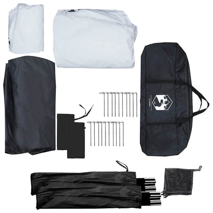 Campingzelt 5 Personen Weiß Verdunkelungsstoff Wasserdicht Weiße Verdunkelung