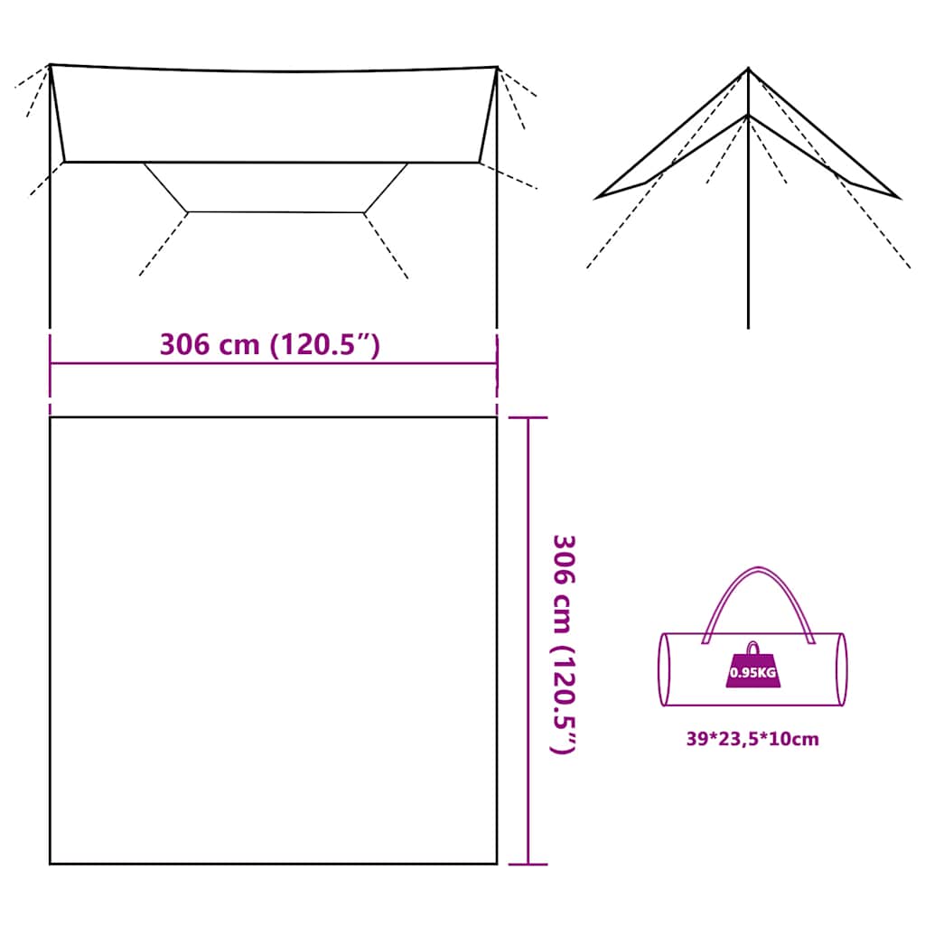 Tarp Wasserdicht Braun