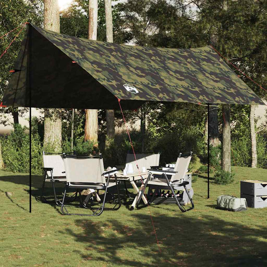 Tarp Tarnmuster 438X376X212 Cm Wasserdicht Camouflage