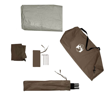 Kuppel-Campingzelt 4 Personen Wasserdicht Braun