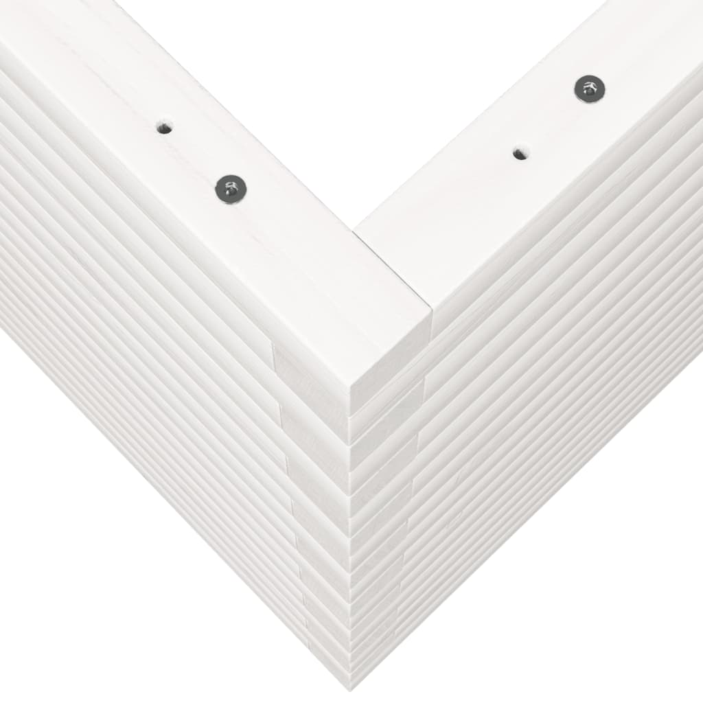 Pflanzkübel 50X50X68,5 Cm Massivholz Kiefer Weiß